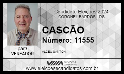 Candidato CASCÃO 2024 - CORONEL BARROS - Eleições