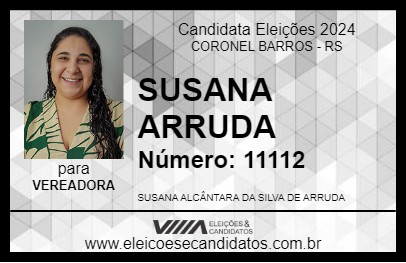 Candidato SUSANA ARRUDA 2024 - CORONEL BARROS - Eleições