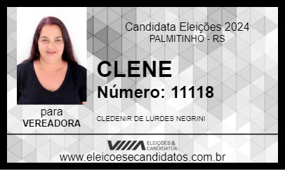 Candidato CLENE 2024 - PALMITINHO - Eleições