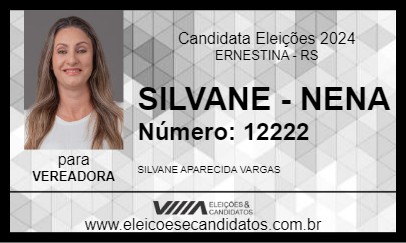 Candidato SILVANE - NENA 2024 - ERNESTINA - Eleições