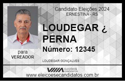 Candidato LOUDEGAR - PERNA 2024 - ERNESTINA - Eleições