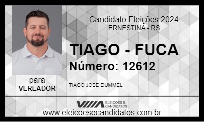 Candidato TIAGO - FUCA 2024 - ERNESTINA - Eleições