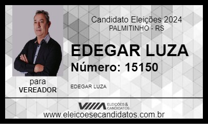 Candidato EDEGAR LUZA 2024 - PALMITINHO - Eleições