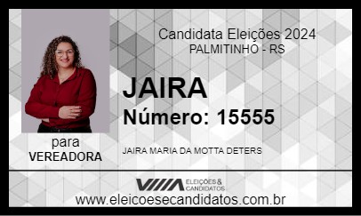 Candidato JAIRA 2024 - PALMITINHO - Eleições