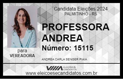 Candidato PROFESSORA ANDREA 2024 - PALMITINHO - Eleições