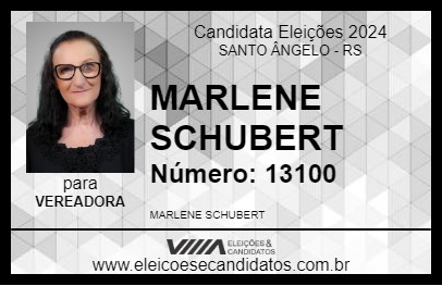 Candidato MARLENE SCHUBERT 2024 - SANTO ÂNGELO - Eleições