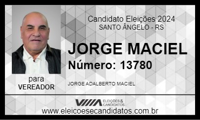 Candidato JORGE MACIEL 2024 - SANTO ÂNGELO - Eleições