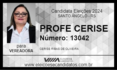 Candidato PROFE CERISE 2024 - SANTO ÂNGELO - Eleições