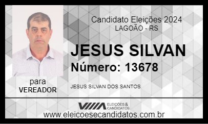 Candidato JESUS SILVAN 2024 - LAGOÃO - Eleições