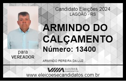 Candidato ARMINDO DO CALÇAMENTO 2024 - LAGOÃO - Eleições