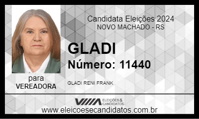 Candidato GLADI  2024 - NOVO MACHADO - Eleições