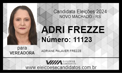 Candidato ADRI FREZZE 2024 - NOVO MACHADO - Eleições