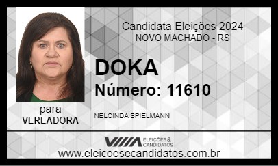 Candidato DOKA 2024 - NOVO MACHADO - Eleições