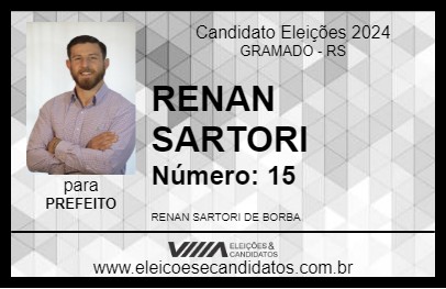 Candidato RENAN SARTORI 2024 - GRAMADO - Eleições