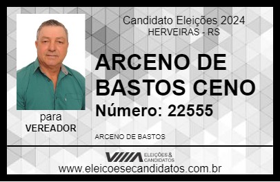 Candidato ARCENO DE BASTOS CENO 2024 - HERVEIRAS - Eleições