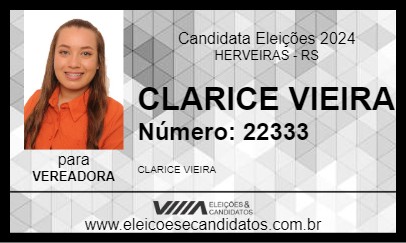 Candidato CLARICE VIEIRA 2024 - HERVEIRAS - Eleições