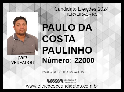 Candidato PAULO DA COSTA PAULINHO 2024 - HERVEIRAS - Eleições