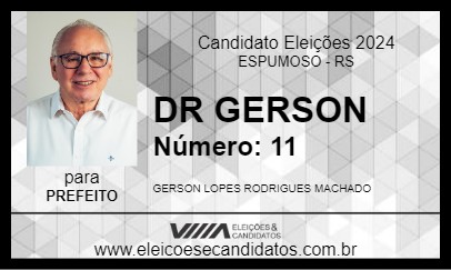 Candidato DR GERSON 2024 - ESPUMOSO - Eleições