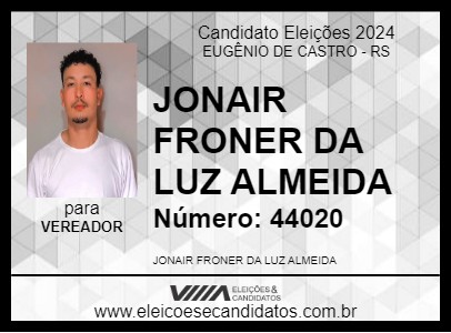 Candidato JONAIR ALMEIDA 2024 - EUGÊNIO DE CASTRO - Eleições