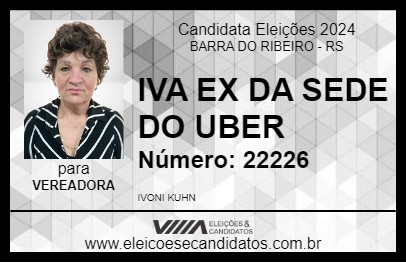 Candidato IVA EX DA SEDE DO UBER 2024 - BARRA DO RIBEIRO - Eleições