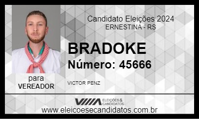 Candidato BRADOKE 2024 - ERNESTINA - Eleições