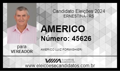 Candidato AMERICO 2024 - ERNESTINA - Eleições