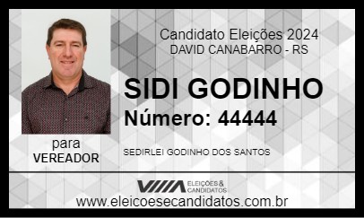 Candidato SIDI GODINHO 2024 - DAVID CANABARRO - Eleições