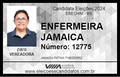 Candidato ENFERMEIRA JAMAICA 2024 - ERECHIM - Eleições