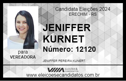 Candidato JENIFFER KUNERT 2024 - ERECHIM - Eleições