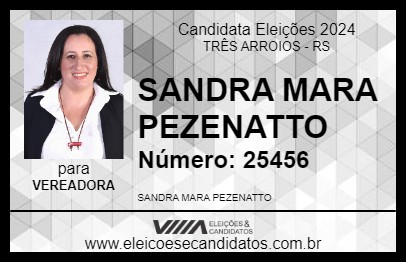 Candidato SANDRA MARA PEZENATTO 2024 - TRÊS ARROIOS - Eleições