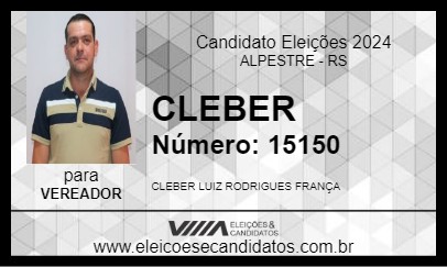 Candidato CLEBER 2024 - ALPESTRE - Eleições