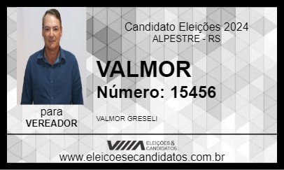 Candidato VALMOR 2024 - ALPESTRE - Eleições