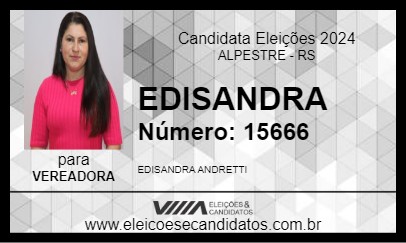 Candidato EDISANDRA 2024 - ALPESTRE - Eleições