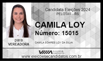 Candidato CAMILA LOY 2024 - PELOTAS - Eleições