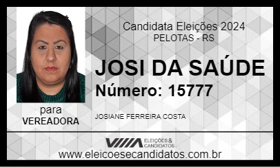 Candidato JOSI DA SAÚDE 2024 - PELOTAS - Eleições