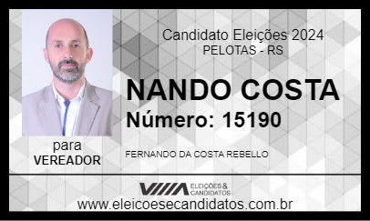 Candidato NANDO COSTA 2024 - PELOTAS - Eleições