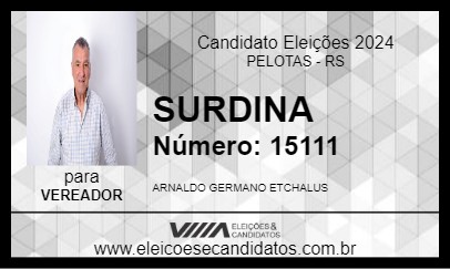 Candidato SURDINA 2024 - PELOTAS - Eleições