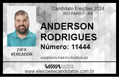 Candidato ANDERSON RODRIGUES 2024 - RIO PARDO - Eleições