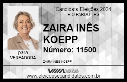 Candidato ZAIRA INÊS KOEPP 2024 - RIO PARDO - Eleições