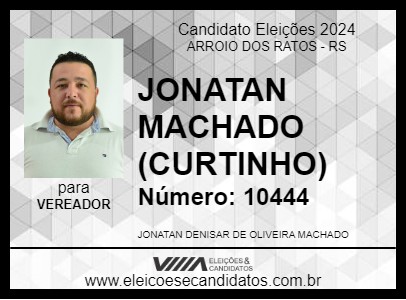 Candidato JONATAN MACHADO (CURTINHO) 2024 - ARROIO DOS RATOS - Eleições