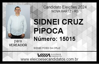 Candidato SIDNEI CRUZ PIPOCA 2024 - NOVA HARTZ - Eleições