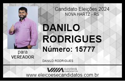 Candidato DANILO RODRIGUES 2024 - NOVA HARTZ - Eleições