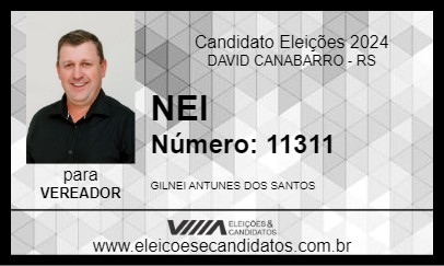 Candidato NEI 2024 - DAVID CANABARRO - Eleições