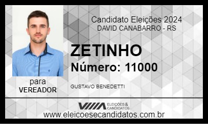 Candidato ZETINHO 2024 - DAVID CANABARRO - Eleições