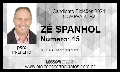 Candidato ZÉ SPANHOL 2024 - NOVA PRATA - Eleições