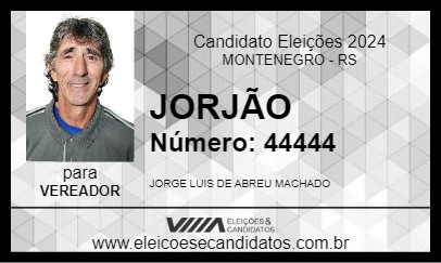 Candidato JORJÃO 2024 - MONTENEGRO - Eleições