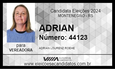 Candidato ADRIAN 2024 - MONTENEGRO - Eleições