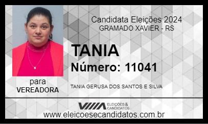 Candidato TANIA 2024 - GRAMADO XAVIER - Eleições