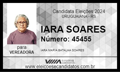 Candidato IARA SOARES 2024 - URUGUAIANA - Eleições