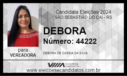 Candidato DEBORA 2024 - SÃO SEBASTIÃO DO CAÍ - Eleições